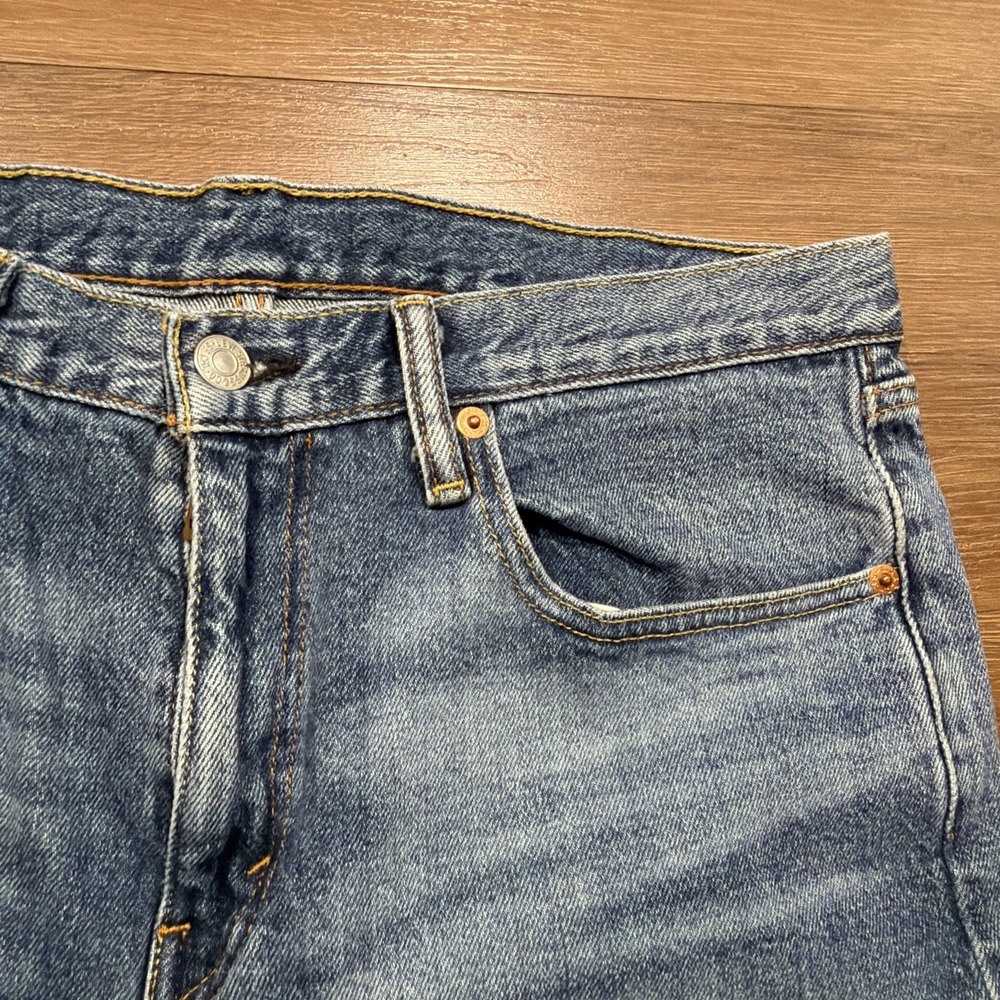 Levi's 502 Jeans Men's 33x30 Blue Taper Fit Stretch Denim Medium Wash - Picture 5 of 11